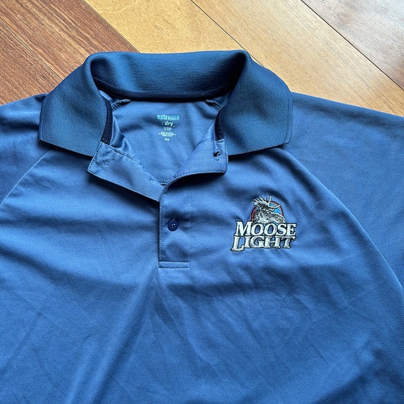 Moosehead Beer Branded Men’s Medium Blue Polo Golf Shirt - Picture 2 of 16